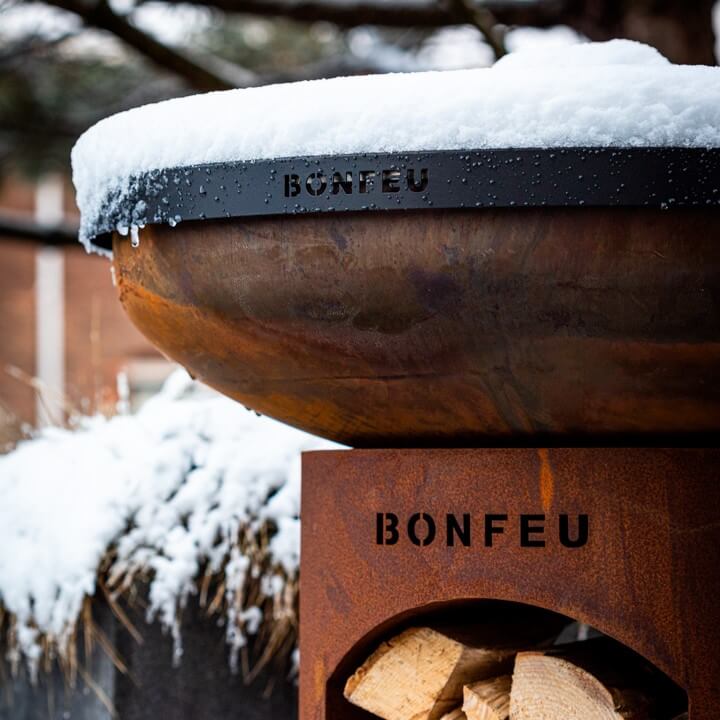 Brasero Bonfeu Bonbiza Ø 80 - Finition acier corten