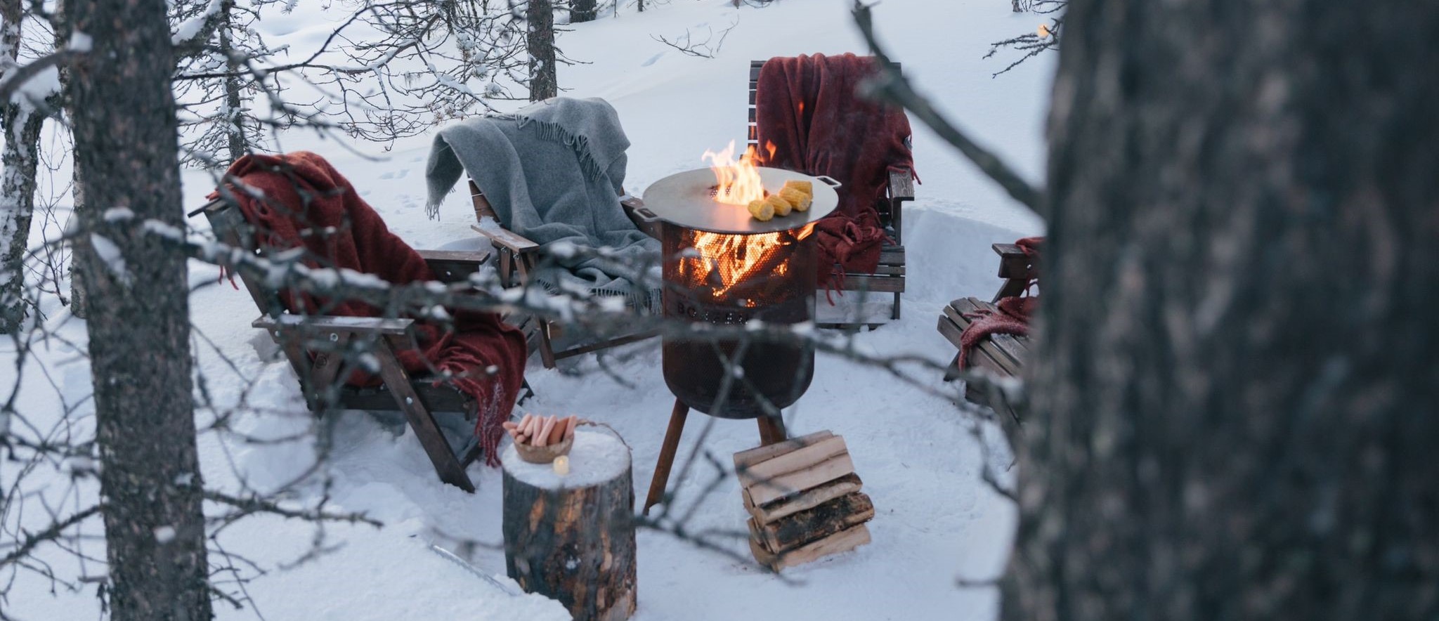 The BonFeu BonVes firepit with food