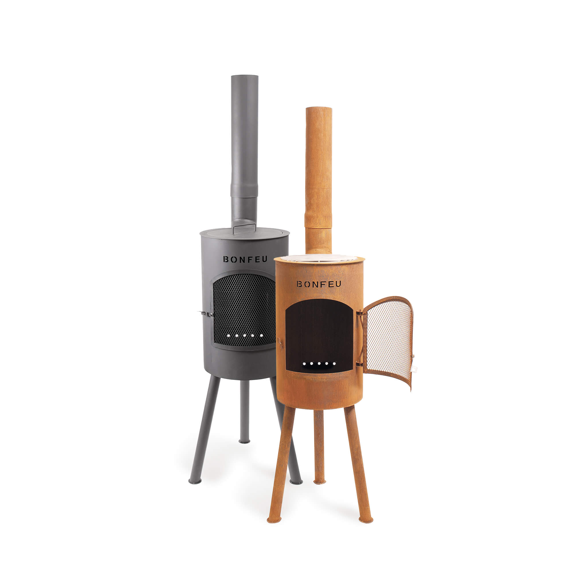 Product picture of the BonFeu BonGiano SP in black and rust